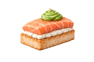nigiri gourmet de salmón y aguacate