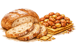 pan y frutos secos
